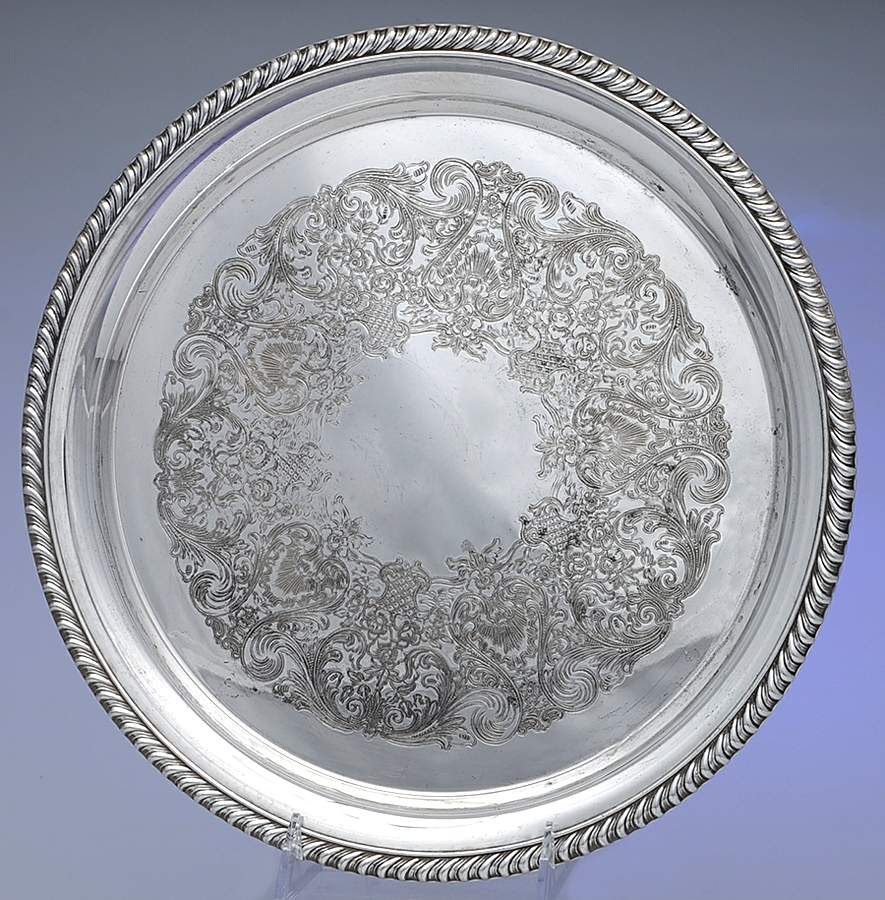 1190 (Silverplate, Hollowware) 12" Round Tray by International Silver-1