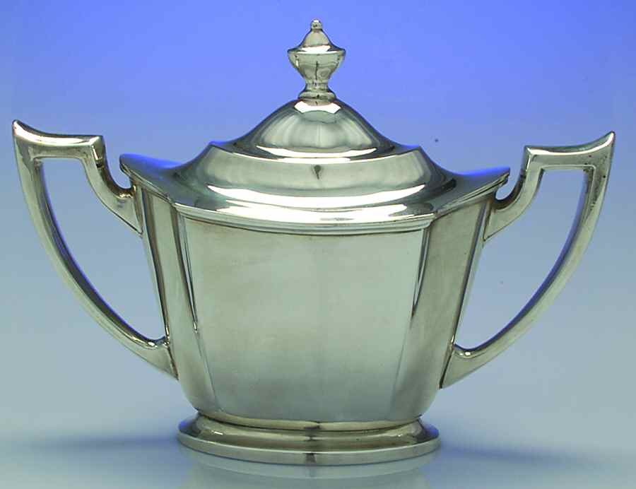 C306 (Sterling, Hollowware) Sugar Bowl & Lid by International Silver-1