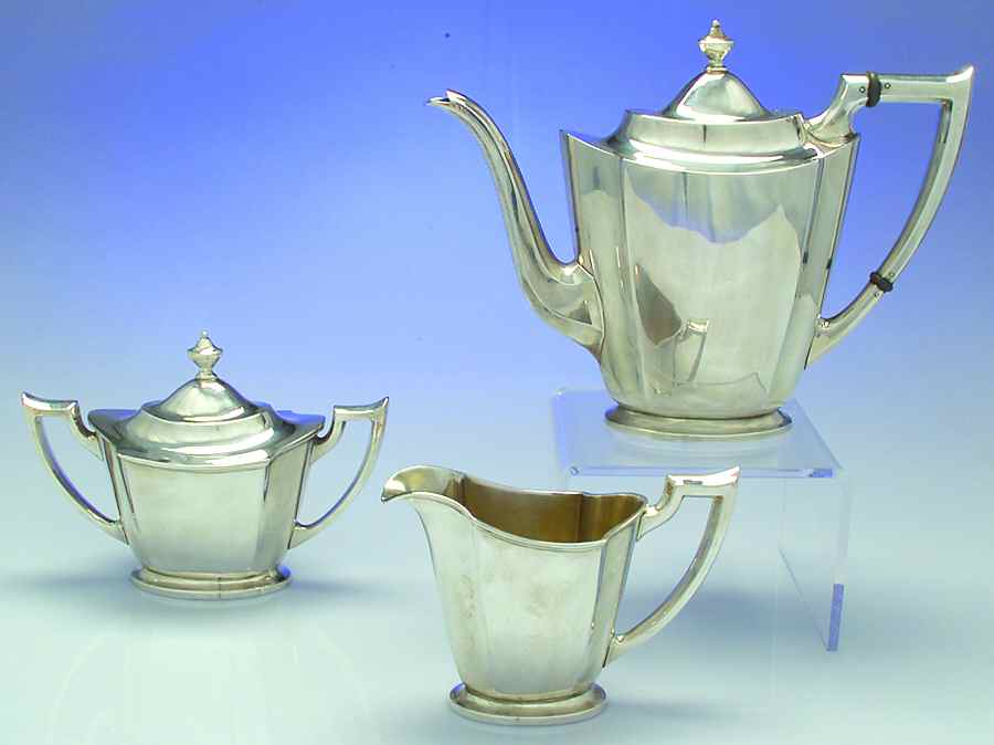 C306 (Sterling, Hollowware) 3-Piece Coffee Set with Coffee Pot by International Silver-1