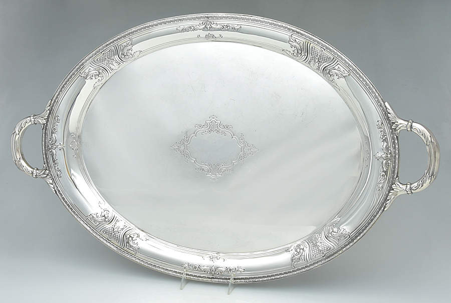 WC513 (Sterling, Hollowware) Large Waiter Tray by International Silver-1