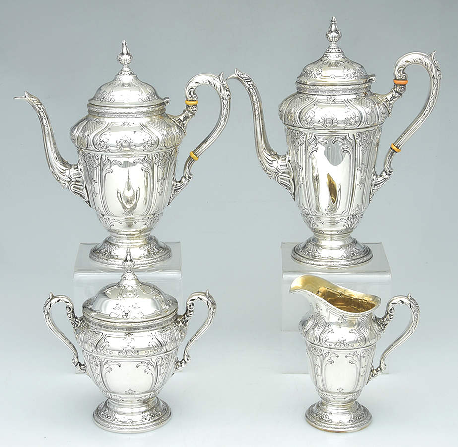 WC513 (Sterling, Hollowware) 4 Piece Tea Set (SCP, STP, SCR, SSU) by International Silver-1