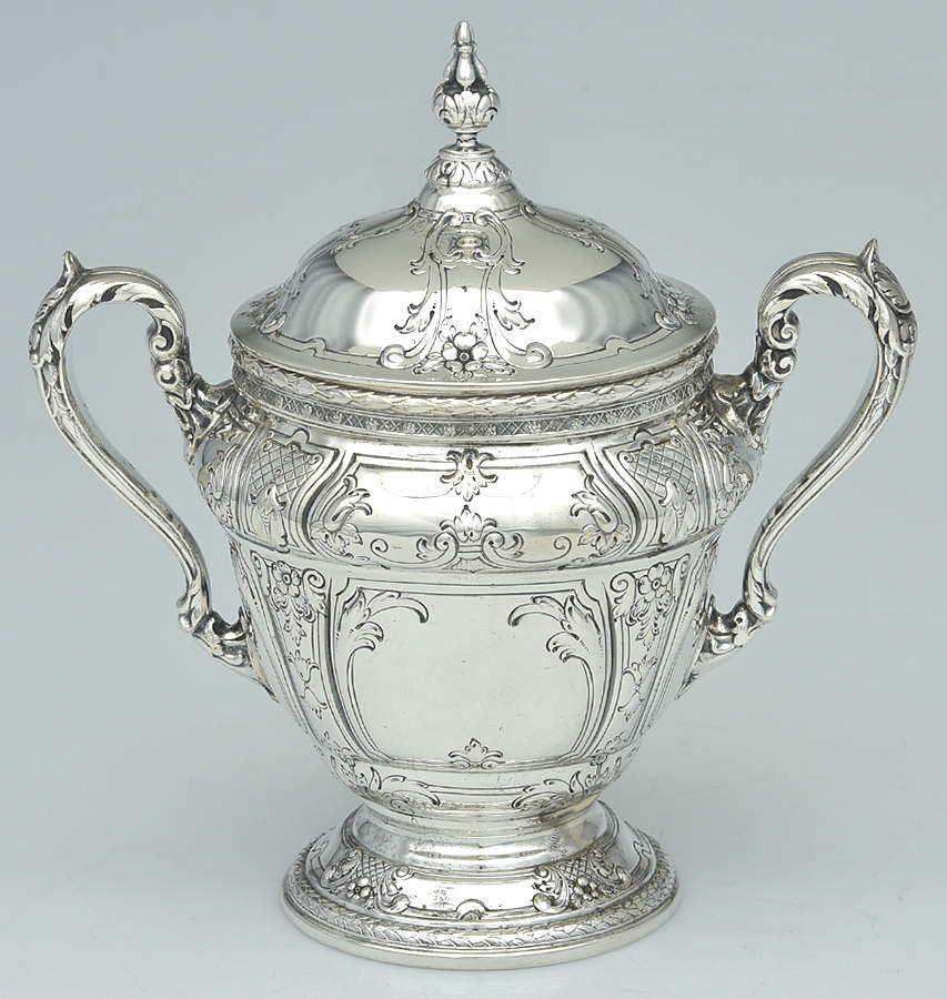 WC513 (Sterling, Hollowware) Sugar Bowl & Lid by International Silver-1