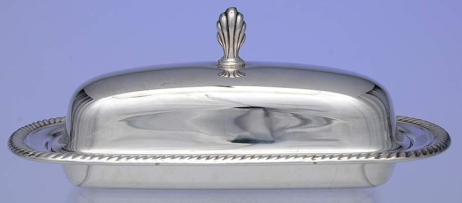 Castleton (Silverplate, Hollowware) 1/4 Pound Covered Butter & Liner by International Silver-1