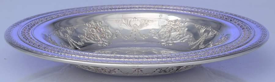 4265 (Silverplate, Hollowware) 7" Pierced Bon Bon Bowl by International Silver-1