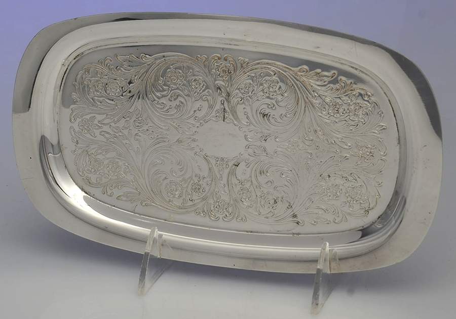 733 (Silverplate, Hollowware) Silverplate Tray (for Creamer and Sugar Set) by International Silver-1