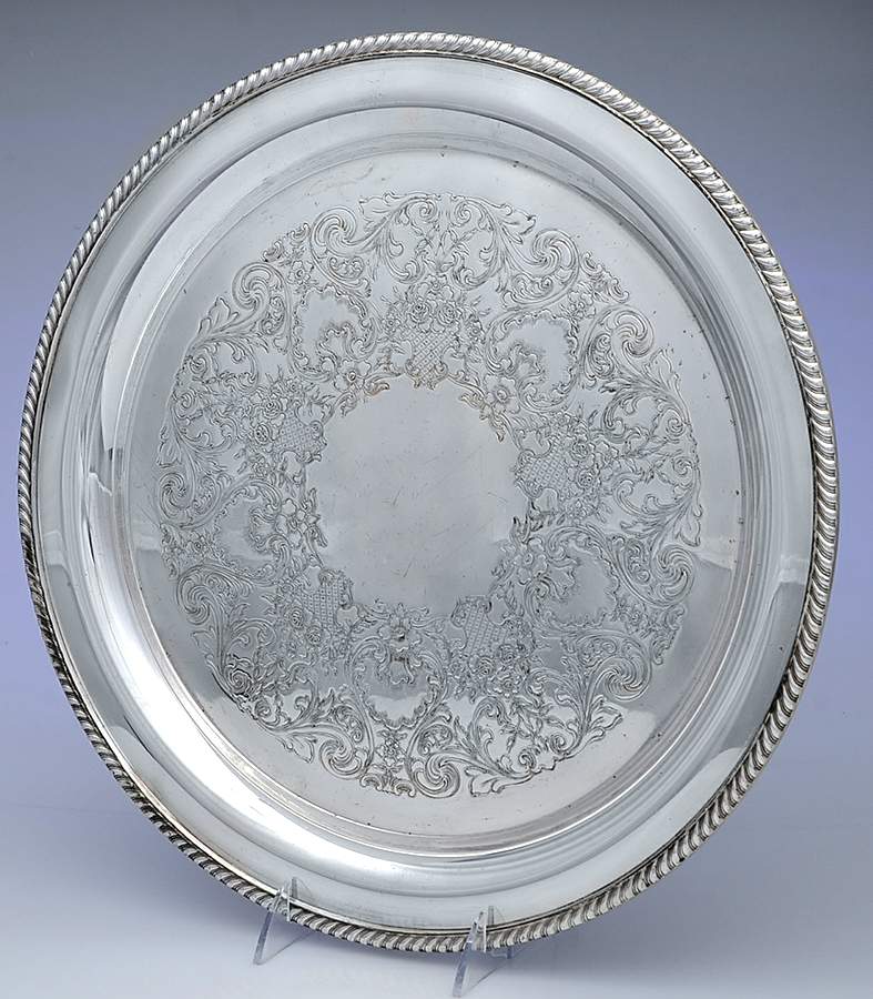 4071 (Silverplate, Hollowware) 15" Round Tray by International Silver-1