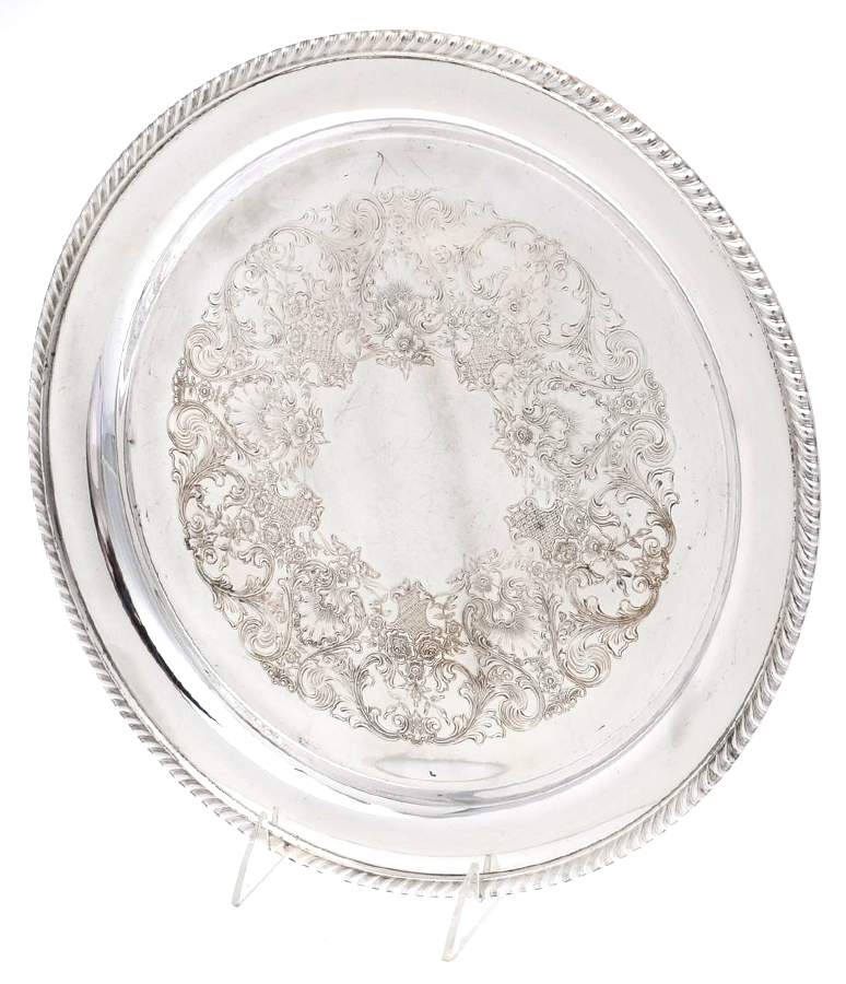 4071 (Silverplate, Hollowware) 13" Round Tray by International Silver-1