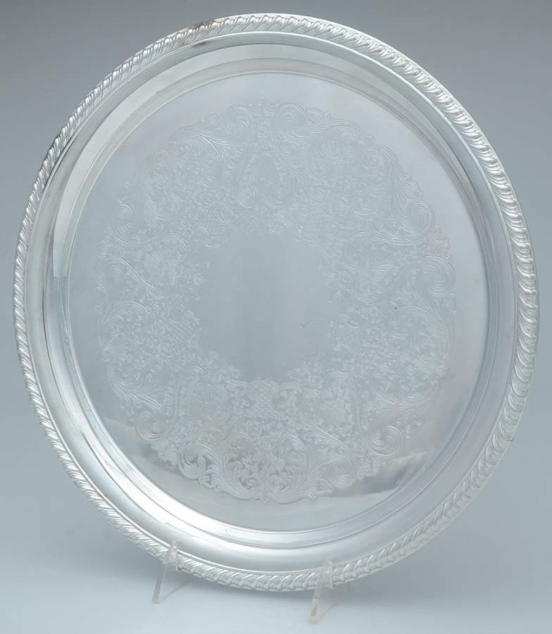 800 (Silverplate, Hollowware) 12" Round Tray by International Silver-1