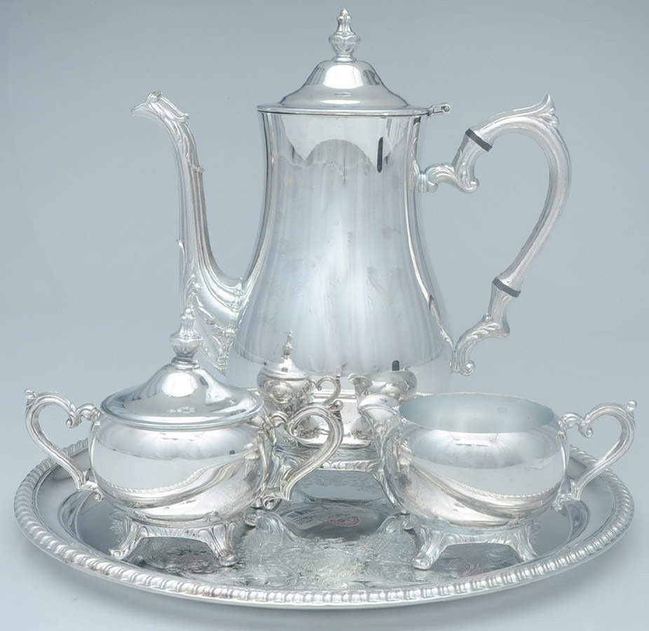 800 (Silverplate, Hollowware) (4 Pc) Coffee Set (PCP1, PCR, PSU, RT12) by International Silver-1