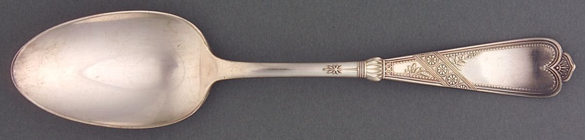 Newport (Silverplate, 1879, Monograms) Tablespoon (Serving Spoon) by International Silver-1