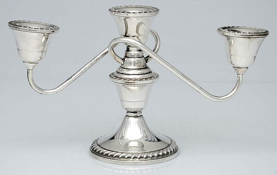 1901 (Sterling, Hollowware) Weighted 3 Light Candelabra by International Silver-1
