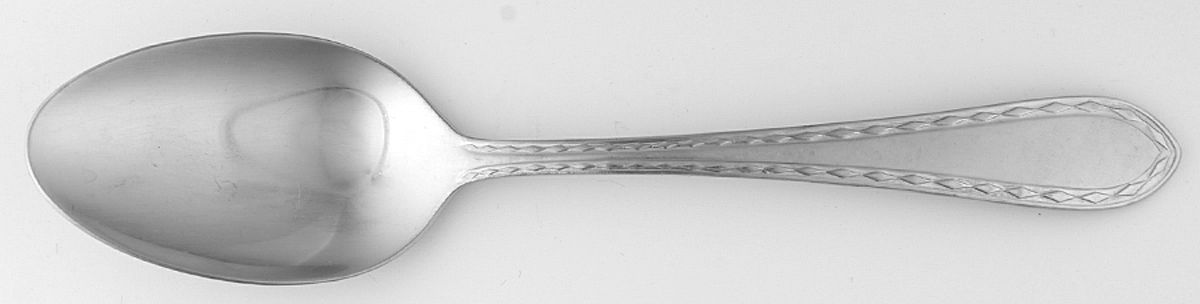 Diamond Antique Pearl (Stainless) Solid Serving Spoon by International Silver-1