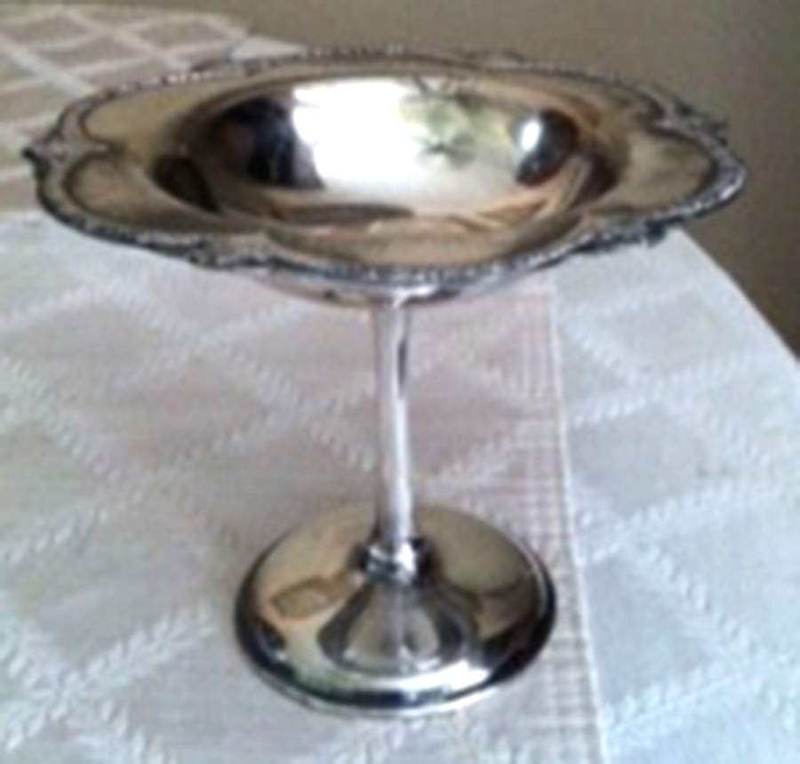 Orange Blossom (Silverplate, 1910, Hollowware) Silverplate Compote by International Silver-1
