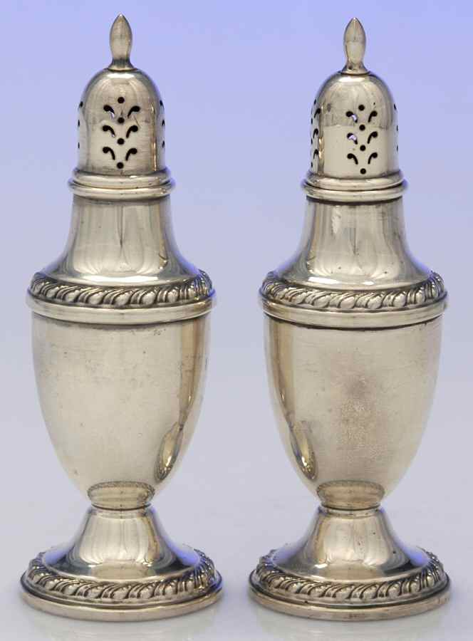 1920 (Sterling, Hollowware) Weighted Salt and Pepper Set by International Silver-1