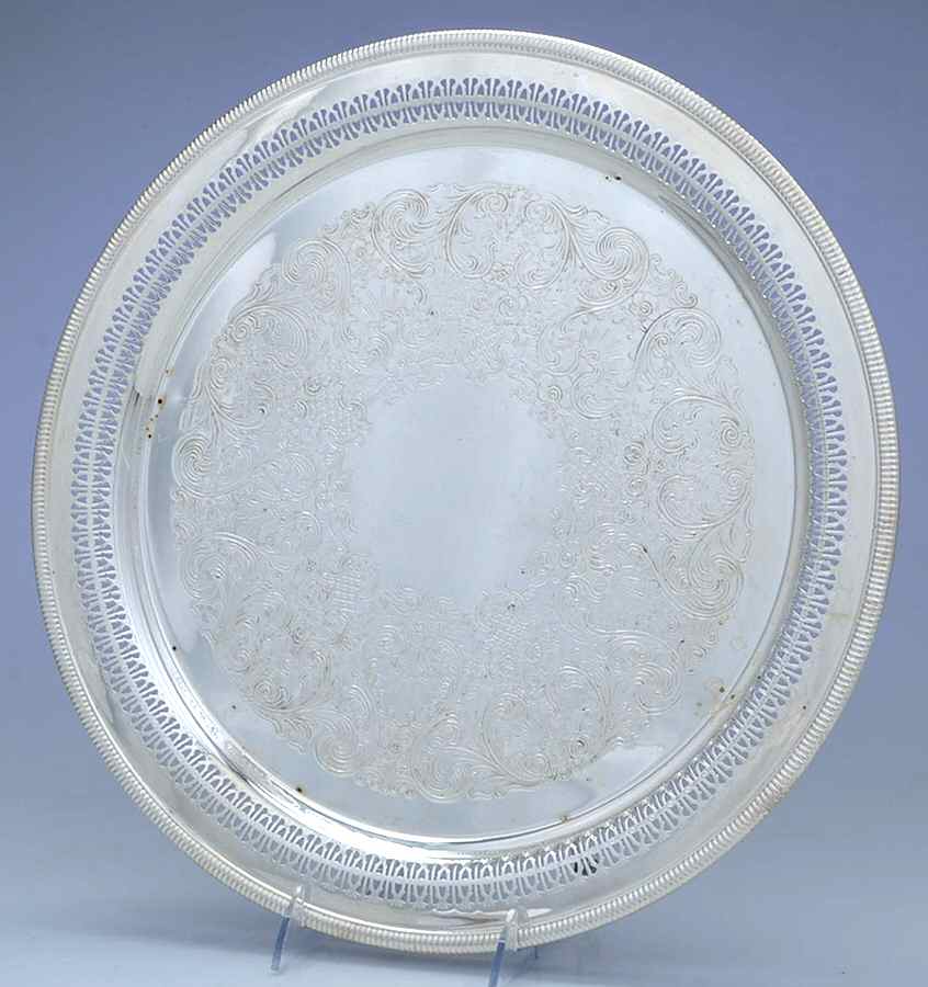 4272 (Silverplate, Hollowware) 15" Round Tray by International Silver-1