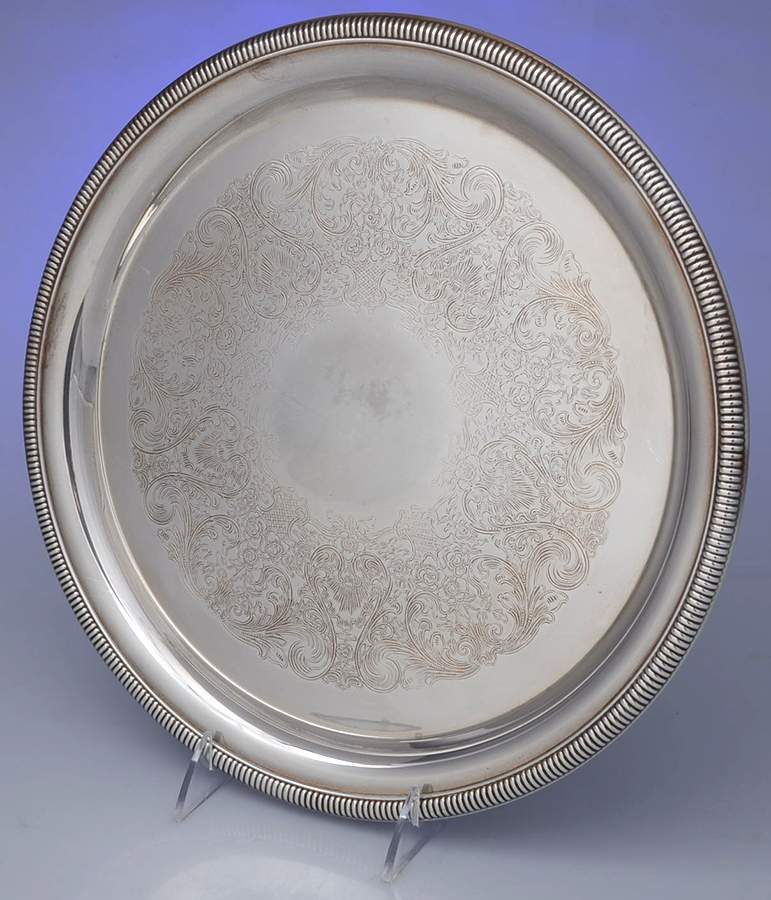 4272 (Silverplate, Hollowware) 12" Round Tray by International Silver-1
