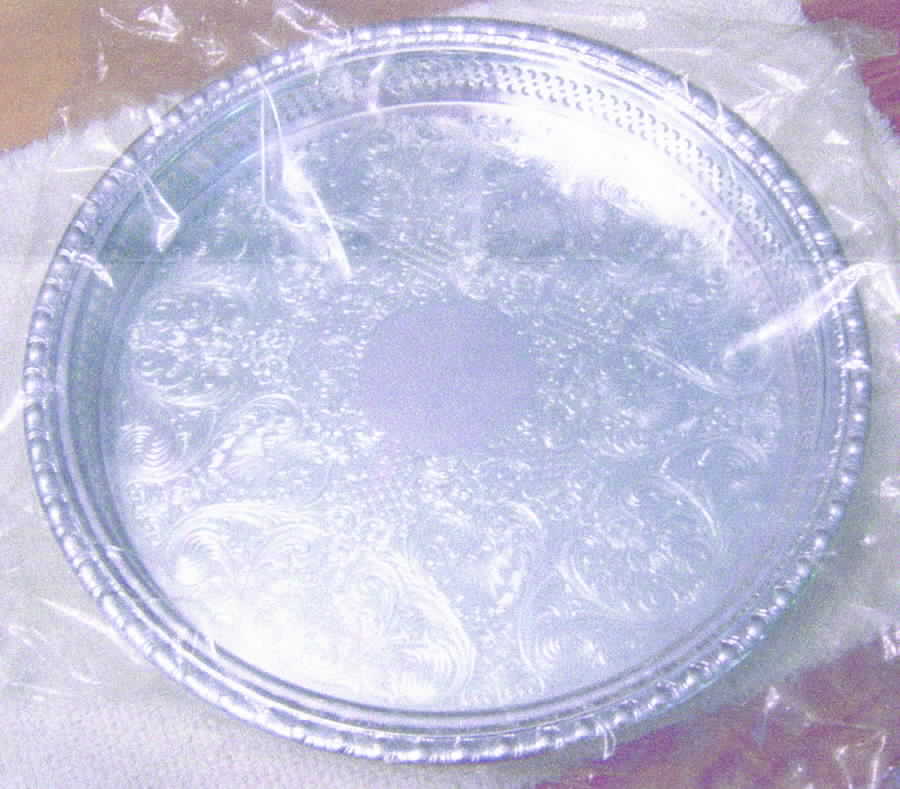 17716 (Silverplate, Hollowware) Round Silverplate Tray by International Silver-1