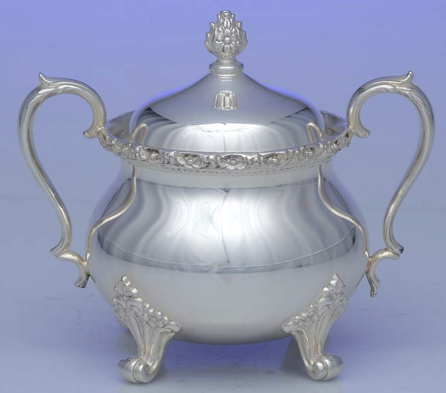 3201 (Silverplate, Hollowware) Sugar Bowl & Lid by International Silver-1
