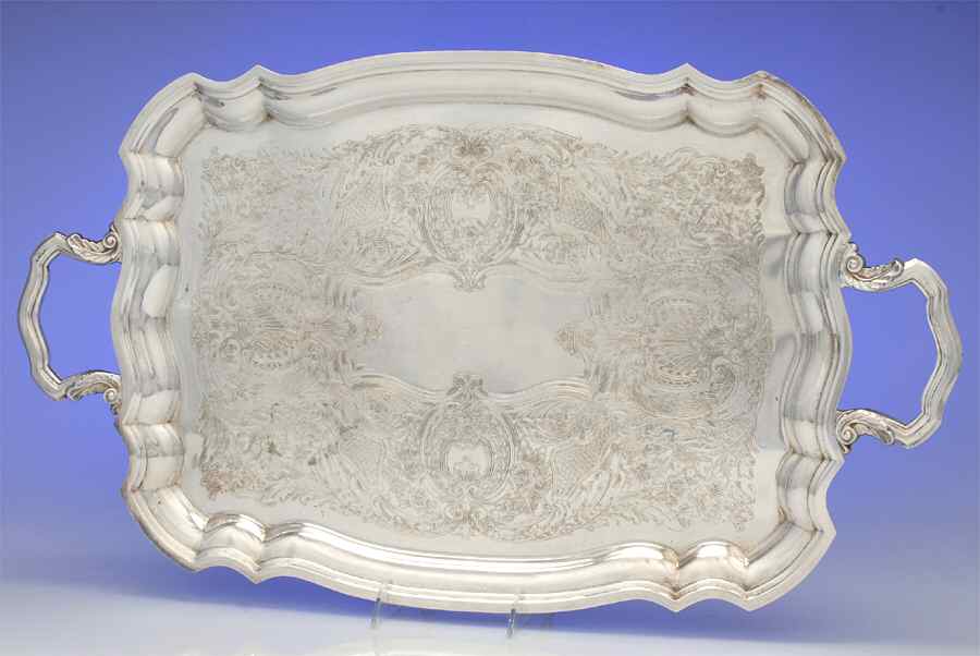 1090 (Silverplate, Hollowware) Large Waiter Tray by International Silver-1