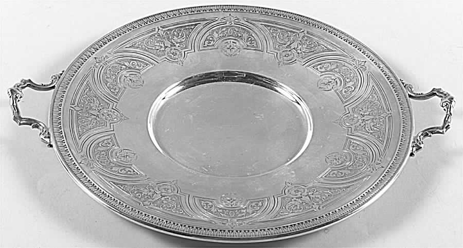 800s (Silverplate, Hollowware) Silverplate Sandwich Plate by International Silver-1