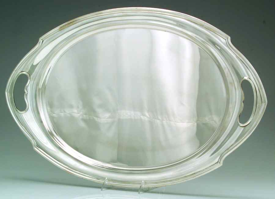 Devonshire (Sterling, Hollowware) Large Waiter Tray by International Silver-1