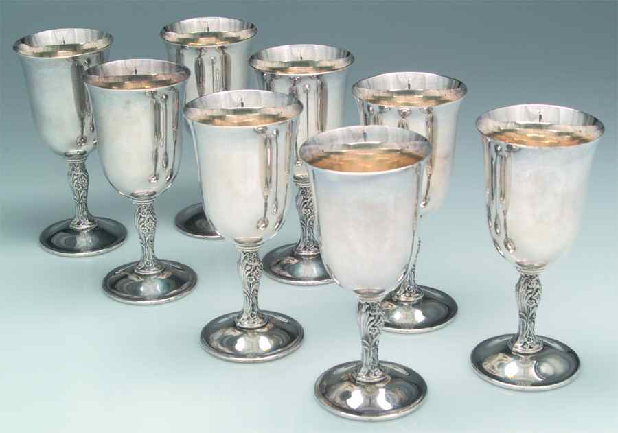 395 (Silverplate, Hollowware) Water Goblet - Set of 8 by International Silver-1