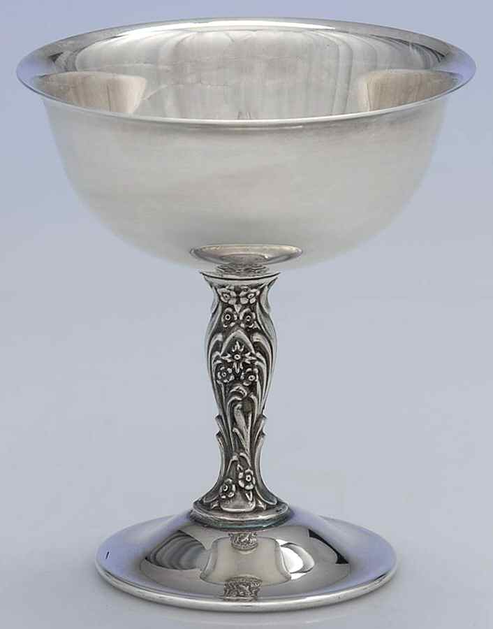 395 (Silverplate, Hollowware) Silverplate Champagne/Sherbet by International Silver-1