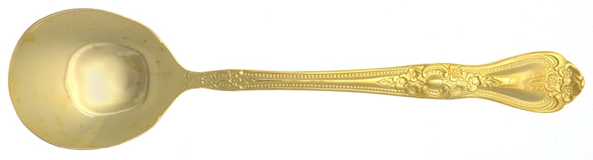 Summer Rose (Gold Electroplate) Sugar Spoon by International Silver-1