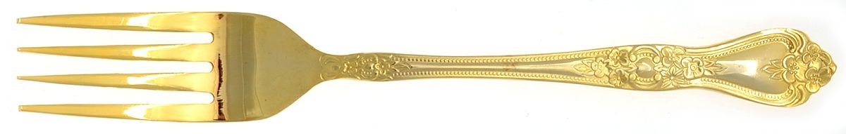 Summer Rose (Gold Electroplate) Fork by International Silver-1