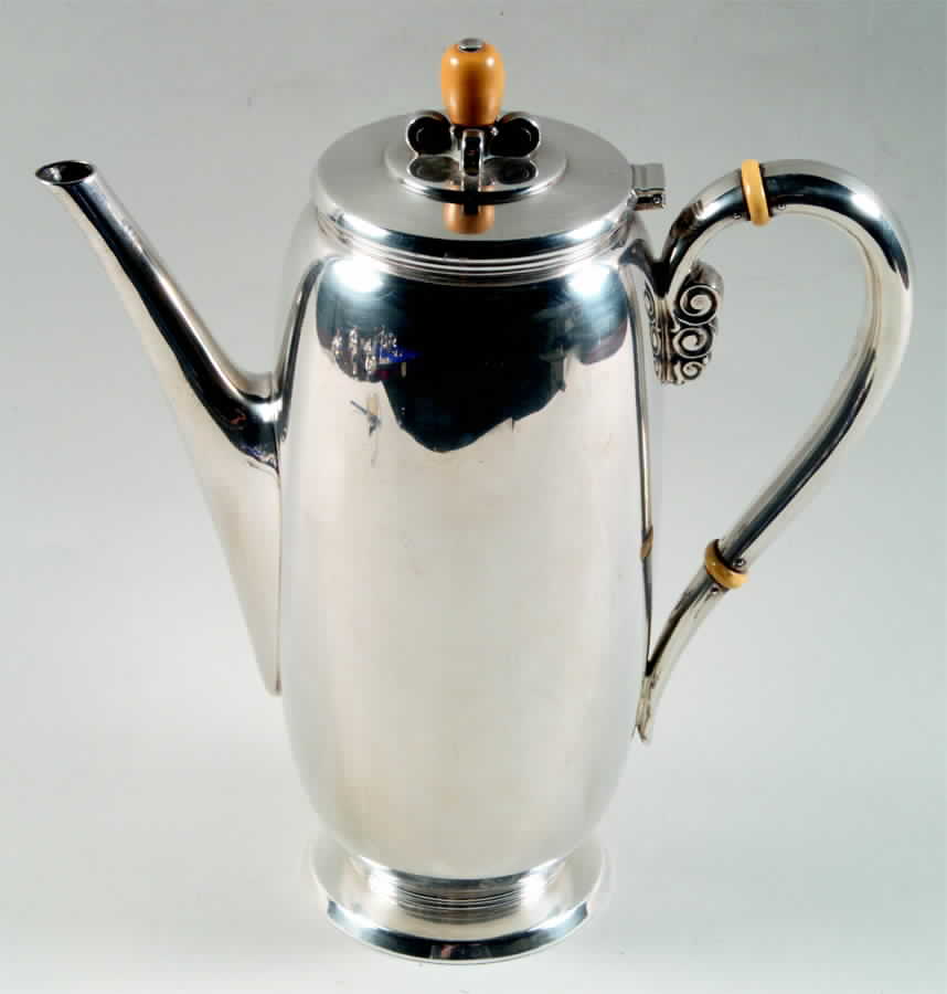 Northern Lights-1946-Plain (Sterling, Hollowware) Coffee Pot by International Silver-1