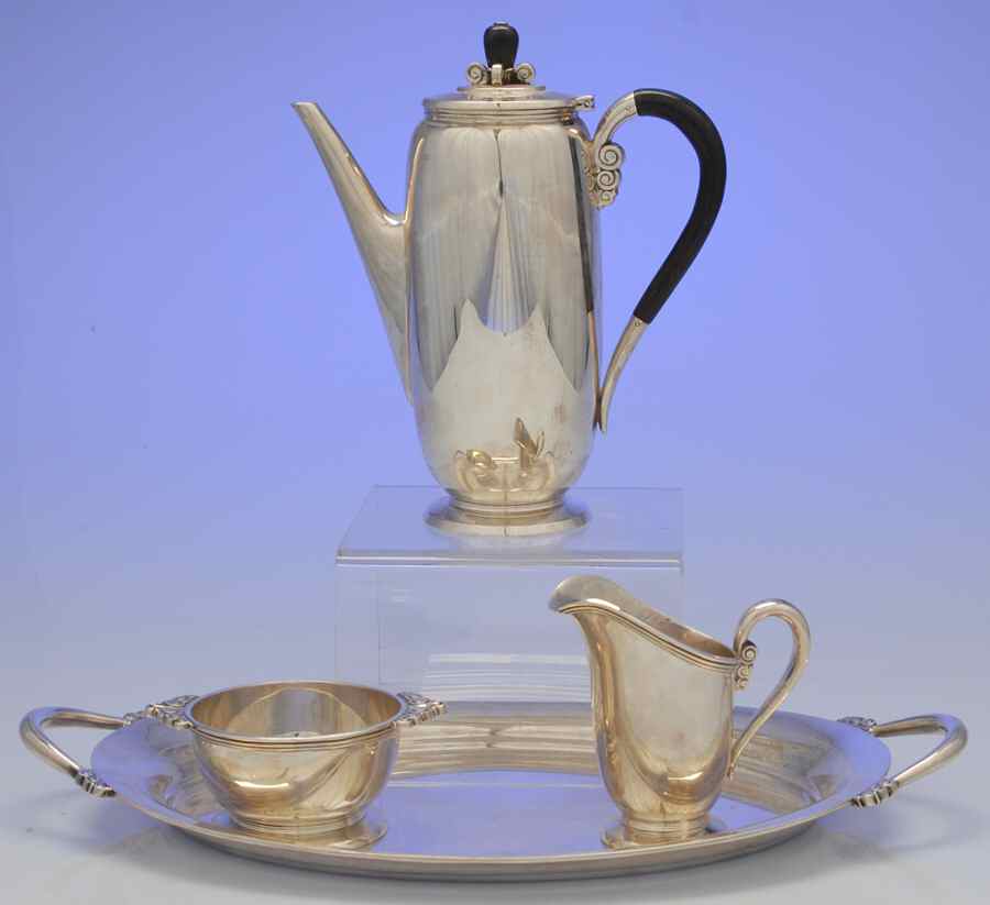 Northern Lights-1946-Plain (Sterling, Hollowware) (4 Pc) Demi Set (SDEP,SCRM,SSUOM,TRDE13) by International Silver-1