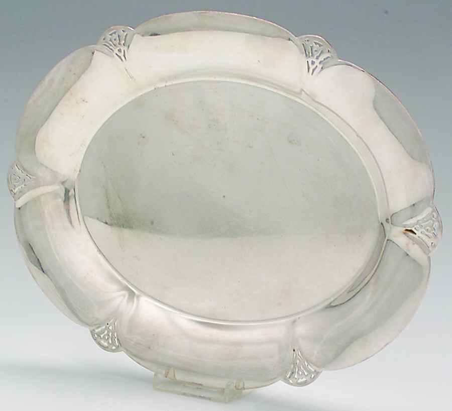 421 (Silverplate, Hollowware) Silverplate Tray (for Creamer and Sugar Set) by International Silver-1