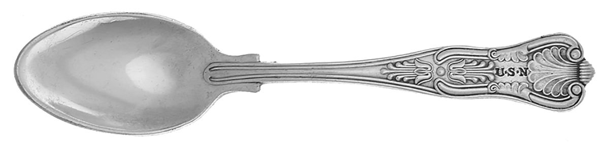 Naval (Silverplate, Kings Design) Demitasse Spoon by International Silver-1