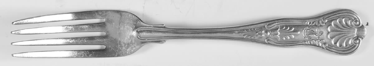 Naval (Silverplate, Kings Design) Fork by International Silver-1