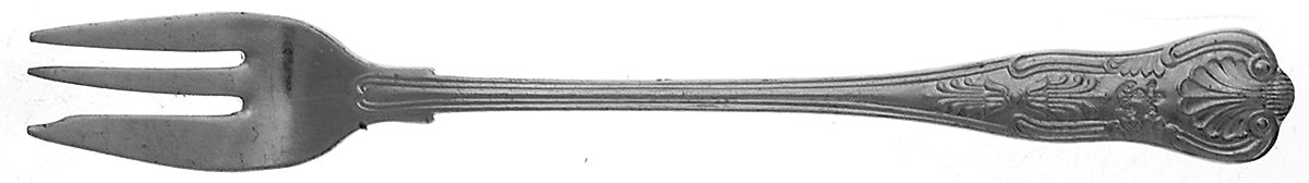 Naval (Silverplate, Kings Design) Cocktail/Seafood Fork by International Silver-1