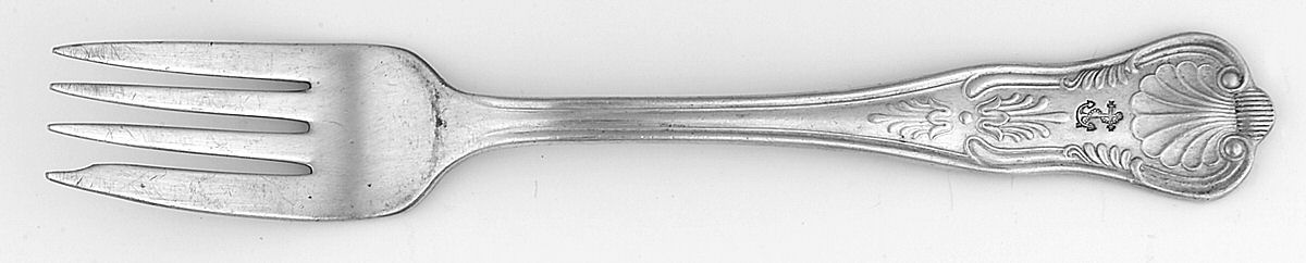 Naval (Silverplate, Kings Design) Individual Salad Fork by International Silver-1