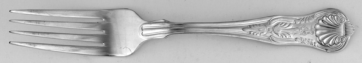 Naval (Silverplate, Kings Design) Fork by International Silver-1