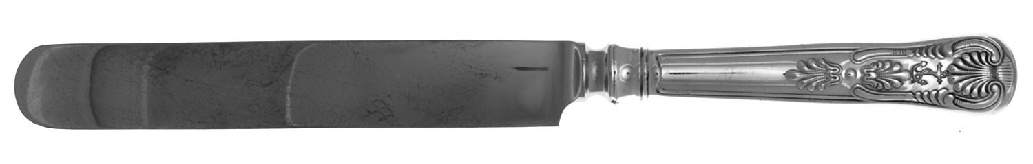 Naval (Silverplate, Kings Design) Blunt Hollow Handle Knife W/Bolster by International Silver-1