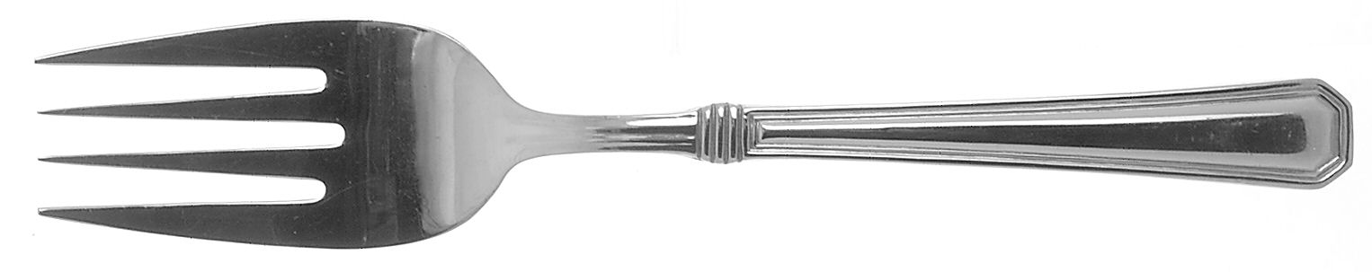Roxbury (Stainless) Medium Solid Cold Meat Serving Fork by International Silver-1