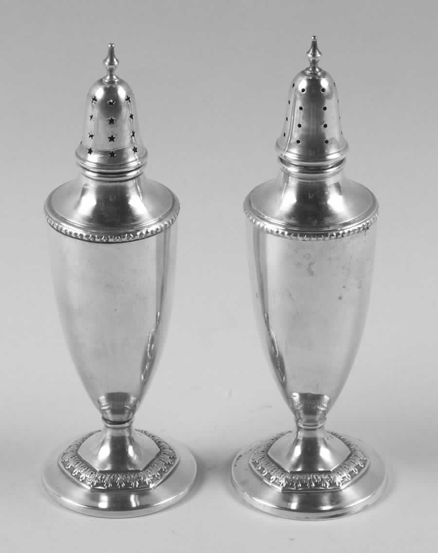 S36 (Sterling, Hollowware) Salt and Pepper Set by International Silver-1