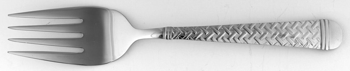 Nantucket Weave (Stainless) Medium Solid Cold Meat Serving Fork by International Silver-1