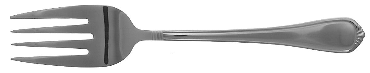 Nouveau (Stainless) Medium Solid Cold Meat Serving Fork by International Silver-1