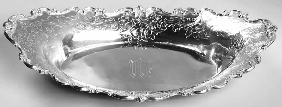 C1502-Sterling, Hollowware Sterling Bread Tray by International Silver-1