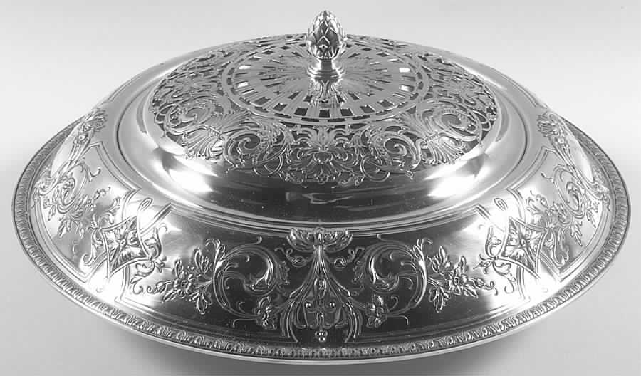 Charmont (Sterling, Hollowware) 14" Round Footed Centerpiece with Frog by International Silver-1