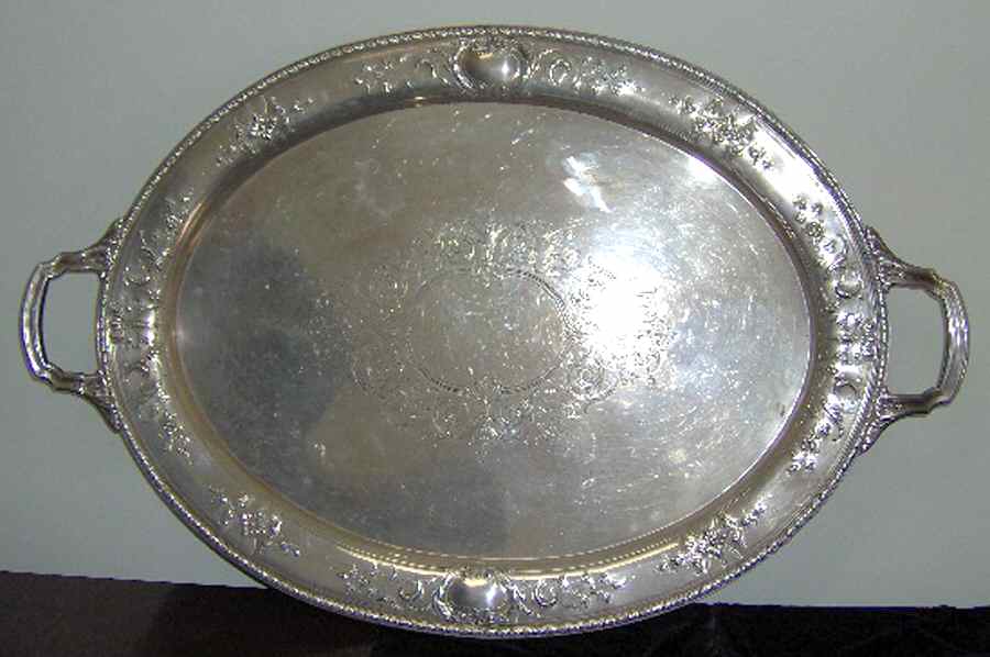 Charmont (Sterling, Hollowware) Large Waiter Tray by International Silver-1