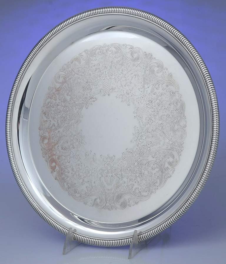 4271 (Silverplate, Hollowware) 12" Round Tray by International Silver-1