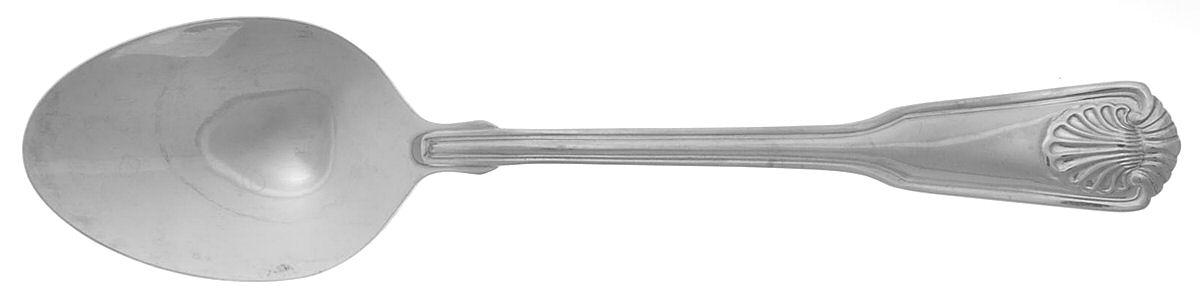 Fiddle Shell (Stainless) Tablespoon (Serving Spoon) by International Silver-1