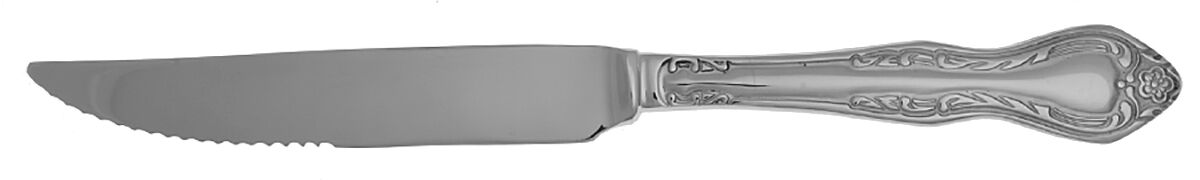 Queen's Fancy (Stainless, Glossy) Steak Knife Individual Hollow, Serrate HC by International Silver-1
