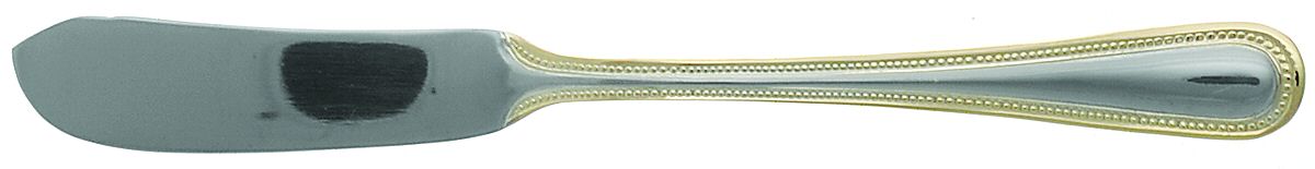 Pearl-Gold Accent (Stainless) Flat Handle Master Butter Knife by International Silver-1