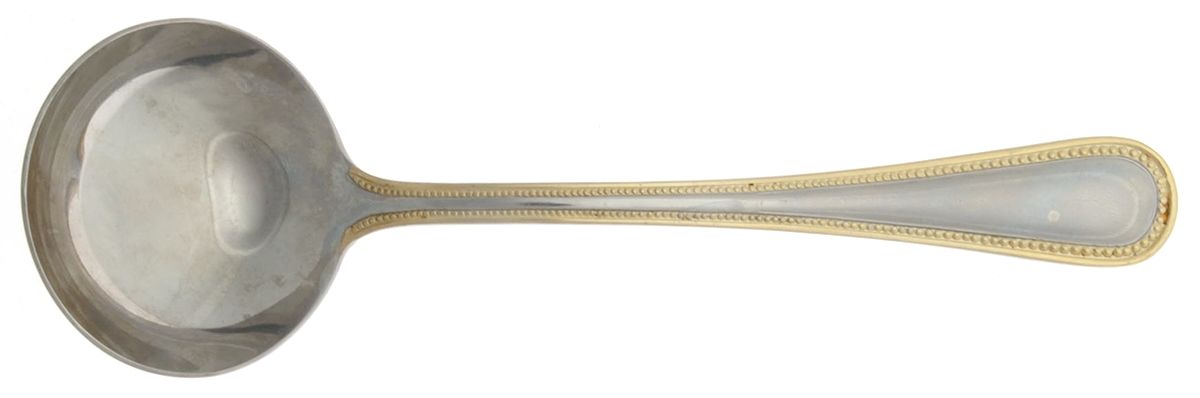 Pearl-Gold Accent (Stainless) Solid Gravy Ladle by International Silver-1